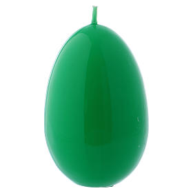 Glossy egg-shaped green Ceralacca candle diameter 60 mm