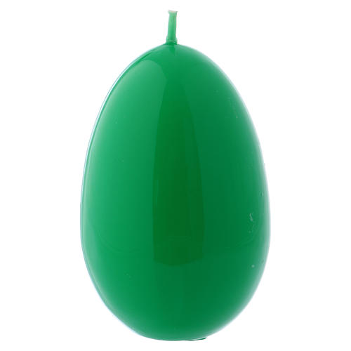 Glossy egg-shaped green Ceralacca candle diameter 60 mm 1