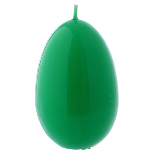 Shiny Egg Candle, d. 60 mm green 1
