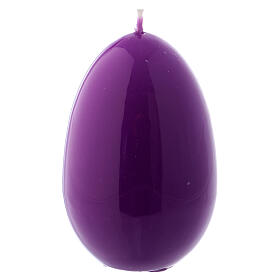 Shiny Egg Candle, d. 60 mm purple
