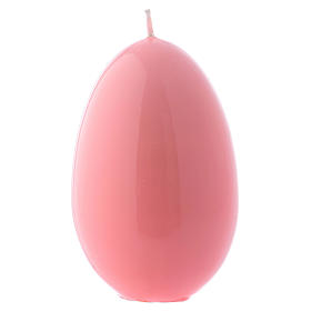 Glossy egg-shaped pink Ceralacca candle diameter 60 mm