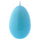 Glossy egg-shaped light blue Ceralacca candle diameter 60 mm s1