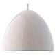 Glossy egg-shaped white Ceralacca candle diameter 100 mm s2