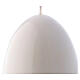 Glossy White Egg Candle, d. 100 mm s2