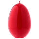 Glossy egg-shaped red Ceralacca candle diameter 100 mm s1