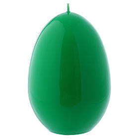 Glossy egg-shaped green Ceralacca candle diameter 100 mm