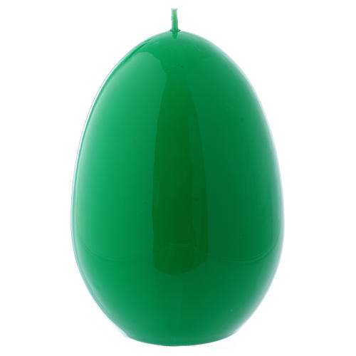 Glossy egg-shaped green Ceralacca candle diameter 100 mm 1