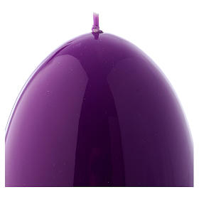 Glossy egg-shaped purple Ceralacca candle diameter 100 mm