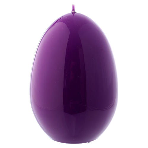 Glossy egg-shaped purple Ceralacca candle diameter 100 mm 1