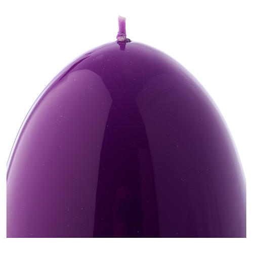 Glossy egg-shaped purple Ceralacca candle diameter 100 mm 2