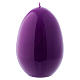 Glossy egg-shaped purple Ceralacca candle diameter 100 mm s1