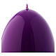 Glossy egg-shaped purple Ceralacca candle diameter 100 mm s2