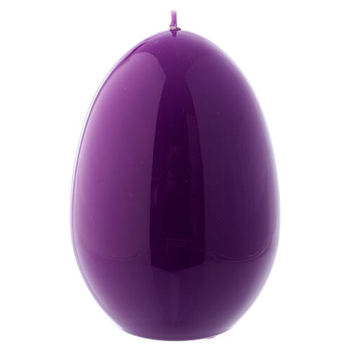 Glossy Purple Egg Candle, d. 100 mm 1
