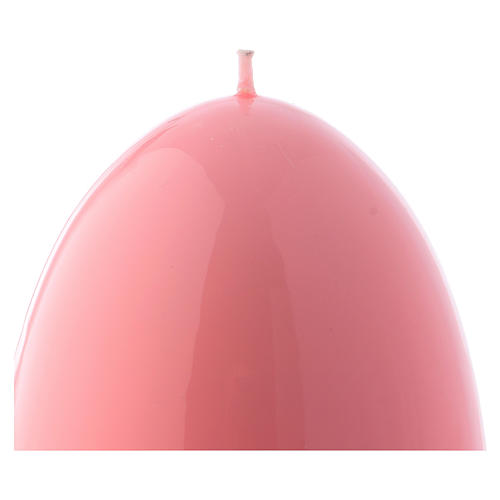 Glossy egg-shaped pink Ceralacca candle diameter 100 mm 2