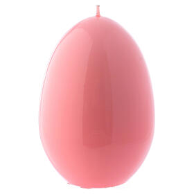 Glossy Pink Egg Candle, d. 100 mm