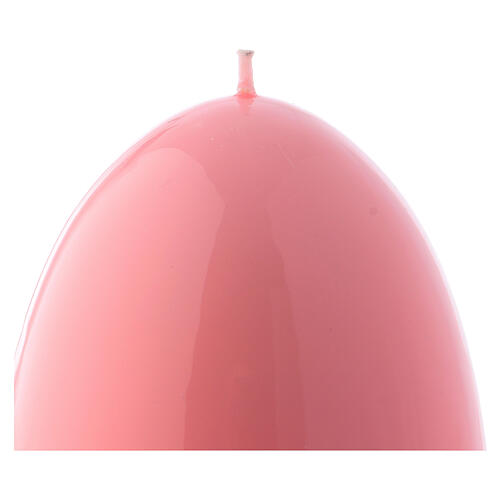 Glossy Pink Egg Candle, d. 100 mm 2
