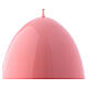 Glossy Pink Egg Candle, d. 100 mm s2