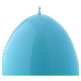 Glossy Light blue Egg Candle, d. 100 mm
