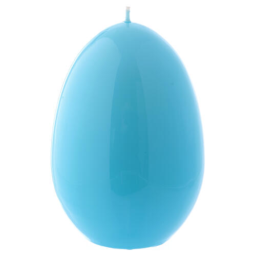 Glossy Light blue Egg Candle, d. 100 mm 1