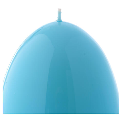 Glossy Light blue Egg Candle, d. 100 mm 2