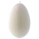 Glossy egg-shaped white Ceralacca candle diameter 140 mm s1