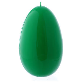 Glossy egg-shaped green Ceralacca candle diameter 140 mm