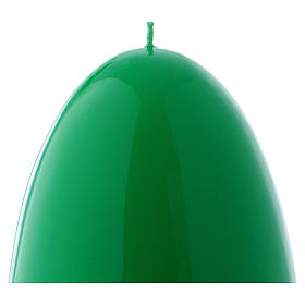 Glossy egg-shaped green Ceralacca candle diameter 140 mm