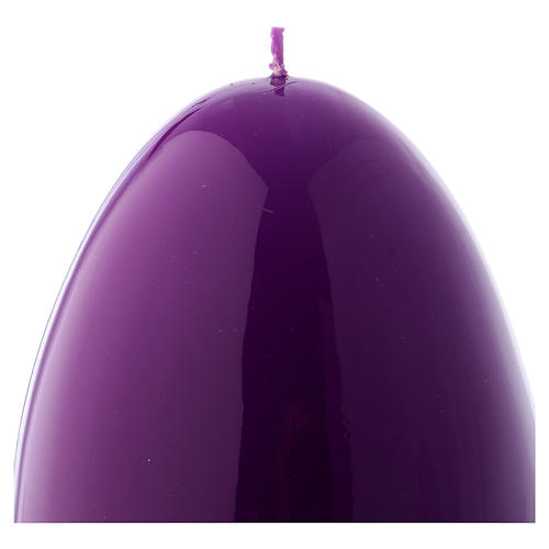 Glossy egg-shaped purple Ceralacca candle diameter 140 mm 2