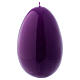 Glossy egg-shaped purple Ceralacca candle diameter 140 mm s1