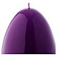 Glossy egg-shaped purple Ceralacca candle diameter 140 mm s2