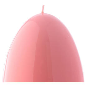 Glossy egg-shaped pink Ceralacca candle diameter 140 mm