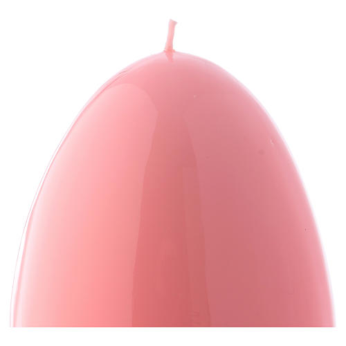 Glossy egg-shaped pink Ceralacca candle diameter 140 mm 2