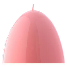 Pink Egg Candle Glossy Ceralacca, d. 140 mm