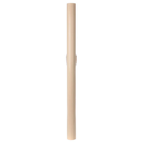 Paschal candle in beeswax with Cross and Dove 8x120 cm 7