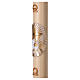 Beeswax Paschal Candle with Cross, Dove, Alpha and Omega 8x120 cm s3