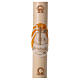 Paschal candle in beeswax with Boat 8x120 cm s1