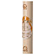 Paschal candle in beeswax with Boat 8x120 cm s3