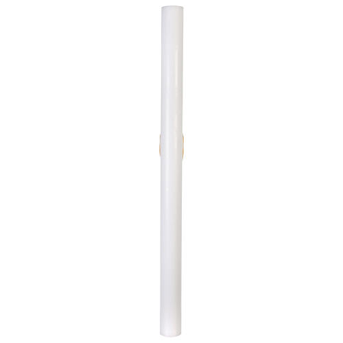 Paschal candle in white wax with Boat 8x120 cm 4