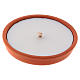 Candle for outdoor use in white wax and terracotta s1