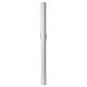 Paschal candle in white wax with Cross and Dove 8x120 cm with support s8