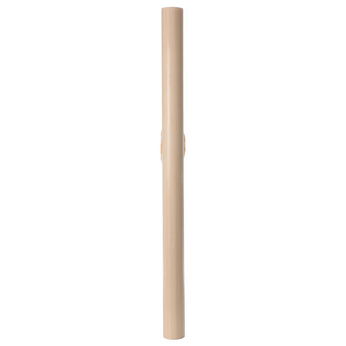 Paschal candle in beeswax with Boat 8x120 cm with support 8
