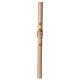 Paschal candle in beeswax with Boat 8x120 cm with support s4