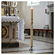Beeswax Paschal Candle with Boat 8x120 cm WITH REINFORCEMENT s2