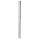Paschal candle in white wax with Boat 8x120 cm with support s8