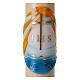Beeswax Paschal Candle with Colored Boat 8x120 cm WITH REINFORCEMENT s2