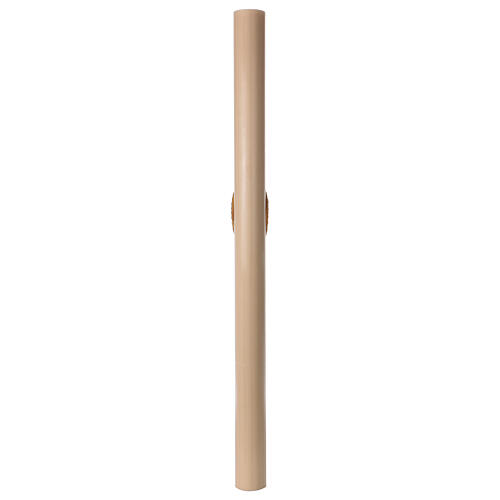 Beeswax Paschal Candle with Raised Red Cross and Dove 8x120 cm WITH REINFORCEMENT 9