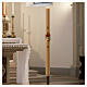 Beeswax Paschal Candle with Raised Red Cross and Dove 8x120 cm WITH REINFORCEMENT s2