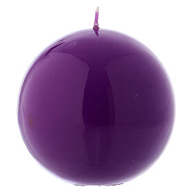 Altar Candle Ball Ceralacca Purple, d.10 cm