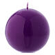 Altar Candle Ball Ceralacca Purple, d.10 cm s1