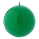 Ceralacca spherical green wax candle, diameter 10 cm s1